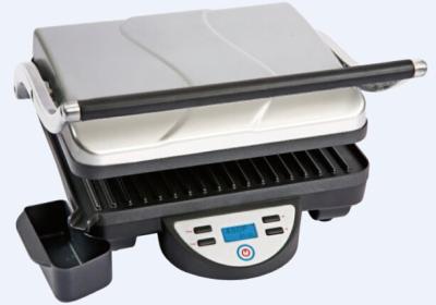 China 4 Scheiben steuern Panini-Grill automatisch an SS, der mit Aluminiumwaffen-und LCD-Anzeigen-digitaler Steuerung unterbringt zu verkaufen