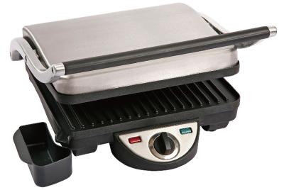 China Stainless Steel Housing Home Panini Grill 4 Slices Type With Drip Tray for sale