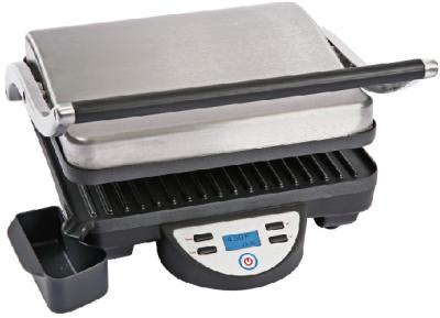 China 1800W Panini Contact Grill , Easy Cleaning Sandwich Press Grill With Large LCD Display for sale