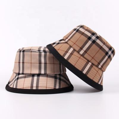 China Fashion \ Custom Checked Plaid Fisherman Hats For Spring High Quality Classic Breathable Comfortable \ Durable Bucket Hats for sale