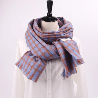 China Hot Wear 2022 New Fashion Winter Pattern Plaid Cashmere Ladies Scarf Warm Solid Shawl Scarves Woolen Casual Blanket for sale