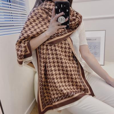 China New Arrival Houndstooth Pattern Women Pashmina Bufanda Invierno Winter Soft Wear Scarves Covering Shawls Warm Elegant for sale