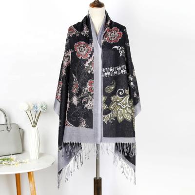 China Latest Fashion Paisley Floral Design Elegant Muslim Women Instant Hijab Cashew Shawl Luxury Scarves for sale