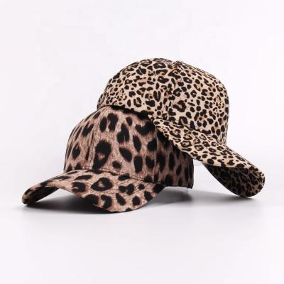 China 2021 COMMON Classic Unisex Sports Leopard Printing New Arrival Metal Buckle Adjustable Baseball Hats for sale