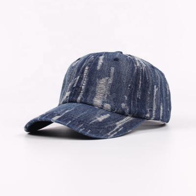 China JOINT Manufacture Hot Sale Blue Cowboy Baseball Hats Men Washed Retro Distressed Sport Hat for sale