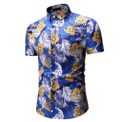 China Best Price Viable High Quality Funny Hawaiian Beach Shirt Men's Clothing Printed Design 100% Cotton Short Sleeve for sale