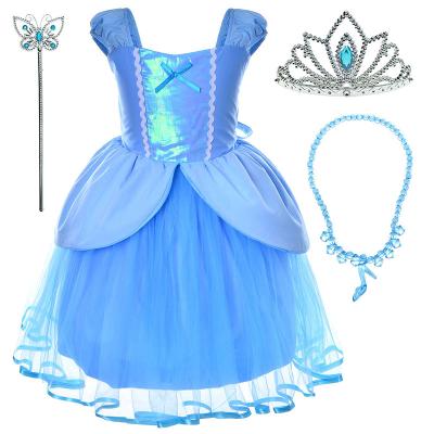 China Wholesale Breathable Carnival Fancy Girls Set Princess Dress Party Purple To Outfit Sweet Princess Girl's TV And Movie Costumes for sale