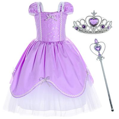 China New Fashion Breathable Belle Fancy Dresses Beauty And The Beast Kids Girls Mickey Fairy Dress Elsa Anna Princess Snow White Frock for sale