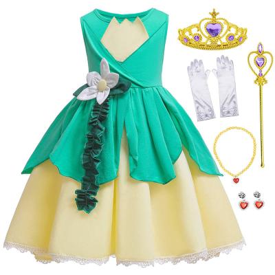 China 2021 Breathable Belle Fancy Dresses Beauty And Green The Beast Kids Girls Mickey Fairy Dress Elsa Anna Princess Snow White Frock for sale