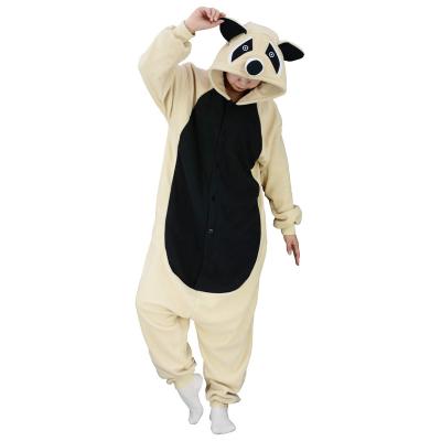 China 2021 Raccoon Homewear Sleepwear Overalls Breathable Animal Costume Wholesale Adult Onesie Pajamas For Women Men for sale