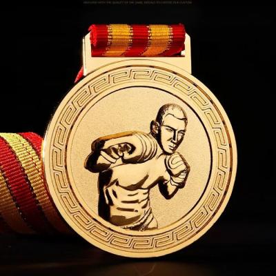 China Wholesale Competition Gold Medal China Metal Bronze Medal Martial Arts Medal for sale