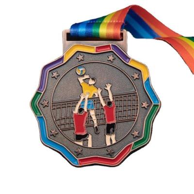 China China Wholesale Metal Volleyball Medals Student Games Marathon College Marathon Medal for sale