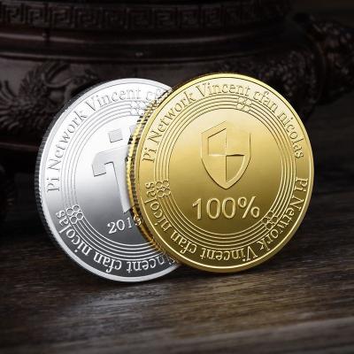 China USA Wholesale Virtual Coin 100 Virtual Commemorative Metal Pi Coins Digital Currency for sale