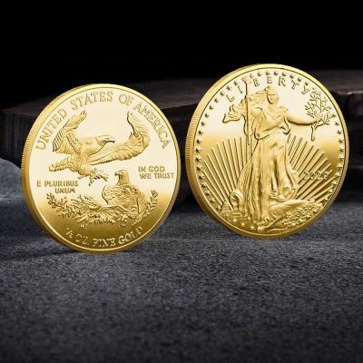 China USA Wholesale Newest 2022 Liberty Coin Embossed Souvenir Commemorative Coin Metal Statue Wholesale for sale