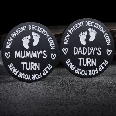 China The United States wholesale double-sided painting metal coins of parents newborn commemorative feet of small coins for sale