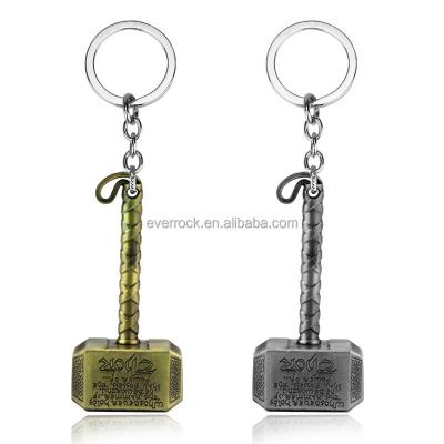 China Promotion/souvenir/wholesale thor's hammer collection metal movie series souvenir main chain key chain in stock for sale