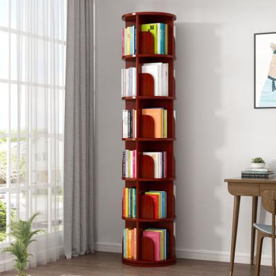 China Rotate 360 ​​Degree Rotating Wooden Revolving Book Shelves Classroom Shelves Wooden Shelf For Kids for sale