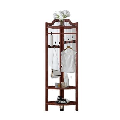 China Easy To Install Promotion New Product Modern Luxury Bedroom Wood Coat Rack Corner Wall Hanger for sale