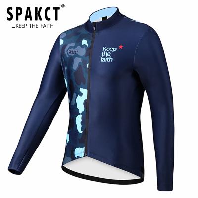 China SPAKCT Breathable Winter Men Cycling Jacket Thermal Windproof Fleece Winter Cycling Clothing Sleeve Long Jacket Wear for sale