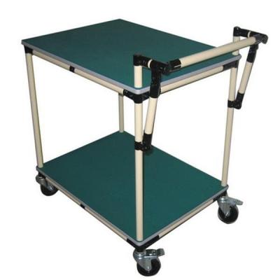 China Structure Pipe Lean Pipe Stretching System Storage Shelves Set Flexible Coated Lean Work Table for sale