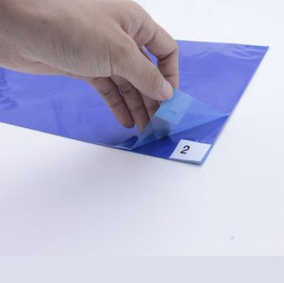 China Anti-static Blue Disposable Sticky Mat Clean Room Sticky Mat 24*36 Inch Floor Mat for sale