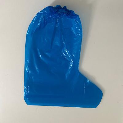 China Elastic Band PE Shoe Cover With Waterproof, 38*50cm Long Disposable Elevated Shoe Cover Boot Cover for sale