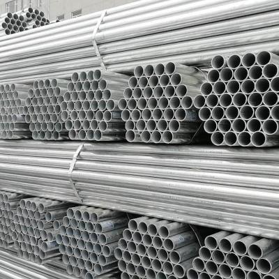 China Hollow Section Galvanized Steel Pipe ERW GI Tube 6m Length BS1139 EN39 for sale