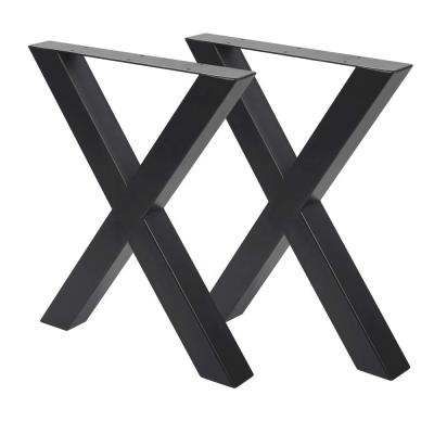 China Whosale Price X Shape Metal Table Legs Modern Cheap Industrial Table Legs Adjustable Cast Iron Table Base for sale