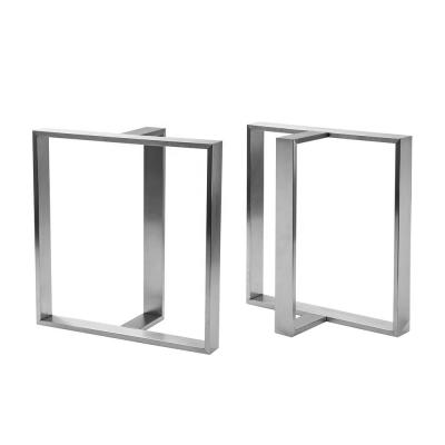 China Modern Heavy Duty Metal Stainless Steel Straight Square Table Legs for sale