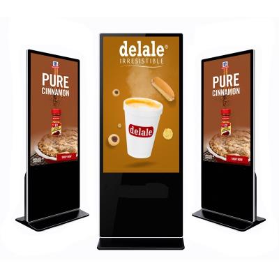 China Advertising Kiosk 32 Inch Indoor Monitor Full HD 1080P Vertical Digital Signage Totem LCD TV Screens Stand Alone Kiosk Advertising Display for sale