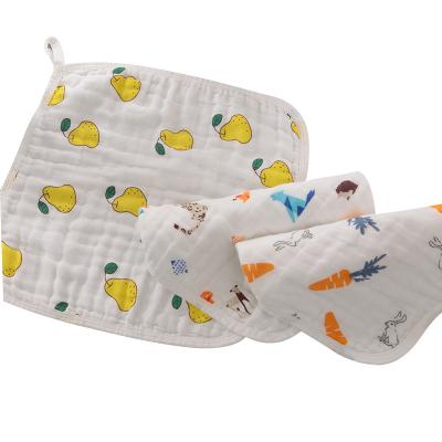 China Child Safe Soft Absorbent Baby Feeding Towel Gauze Cotton Baby Wash Towels Newborn Saliva Towel Burp Cloth for sale