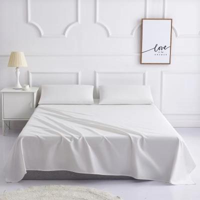 China Anti Pill Hotel White 100% Cotton Fitted Bed Sheet Home With Elastic for sale