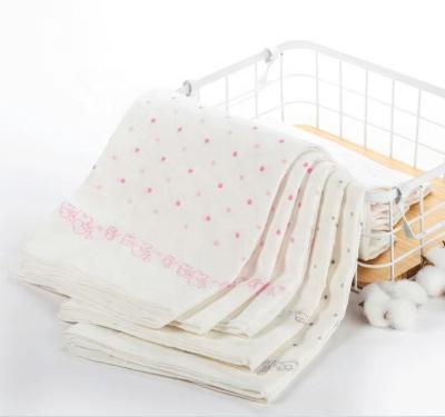 China 2021 Wholesale New Korean Cotton Bird's Eye 90*90cm Gauze Diaper Breathable Baby Cloth Diaper for sale