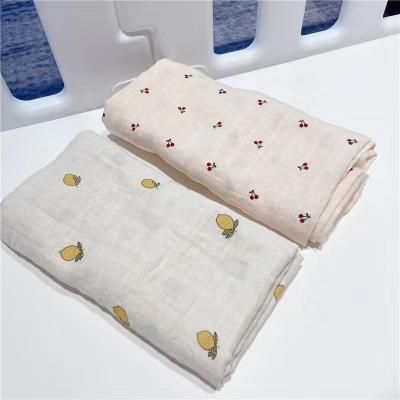 China Gauze Organic Cotton Muslin Wrap Blanket for Baby Cuddle Blanket for sale