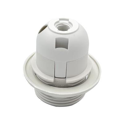 China Plastic E27 screw lamp socket light fixtures with ring base led lamp fixture for e27 lamp holder socket for sale