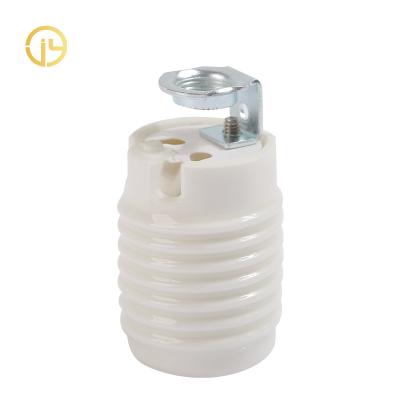 China Wholesale White Spray 1A 250V Rating Certification E17 Pse Socket Accessories Screw Factory Accessories Ceramic Lamp Holder for sale