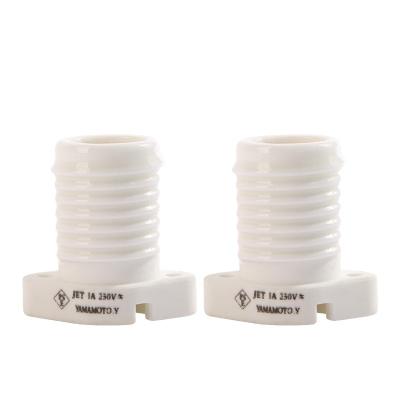 China Screw Jinyi E17 1A 250V Lamp Holder Porcelain Ceramic Socket For Ceiling Light Wall Lamp Fittings for sale