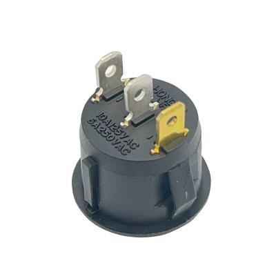 China Electrical Equipment 10A 125VAC On Off Round Switch Lighting Fixtures Switch 3PIN 3 Position Push Button Switches for sale