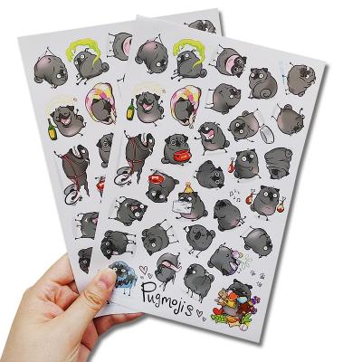 China OEM Factory Outlet Waterproof Custom Self Adhesive Vinyl A4 A5 Cartoon Sheet Kiss Cut Sticker Label Print for sale