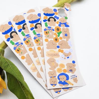 China Vinyl Personalized Planner Korean Popular Custom Kiss Cut Cute Cartoon Album Sticker Sheet for sale