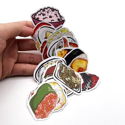 China Waterproof Paper Stickers Matte Die Cut Custom Collection Various Shapes Of Kawaii Food Stickers for sale