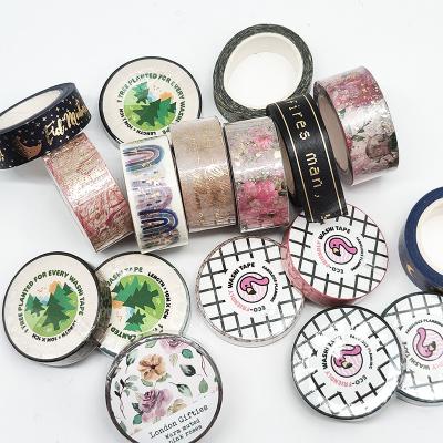 China 2022 Korean New Sound Custom Printing Full Color Gold Foil Cartoon Washi Tape Set Waterproof Wholesale for sale