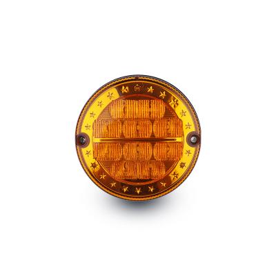 China PC+ABS+LED Round Bus LED Tail Lights Bus Parts Accessories Tail Light Coach Bus Truck Van Tail Signal Rear Lamp 5 inch 24v for sale