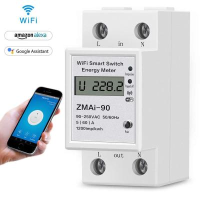 China FUNN304 Tuya Smart Wifi Electricity Meter Single Phase Digital KWH Meter/Watt Meter/Smart Wifi Prepaid Electric Power Meter FUNN304 for sale