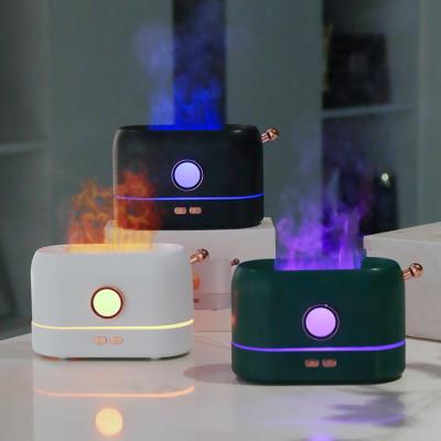 China FUNN241 Hotel Colorful Flame Air Humidifier Essential Oil Aroma Diffuser Drop Shipping Simulation Difusor Fire for sale