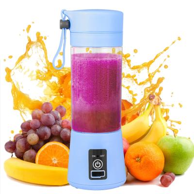 China High Quality Car FUNN215 Mini Electric Portable Rechargeable Travel Juicer Popular 380ml 6 Blades USB Blender Juicer for sale