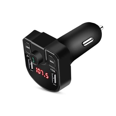 China Fm Transmitter FUNN14 M9 BT4.2 MP3 Player Car Kit FM Transmitter Support TF Card U Disk QC2.0 3.1A Dual USB Hands-Free Power Charger for sale