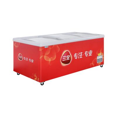 China Commercial auto defrost cold drink top glass door chiller freezer display price for sale