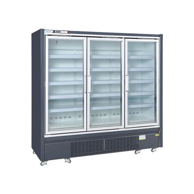 China Vertical glass door ice cream refrigerator freezer for sale