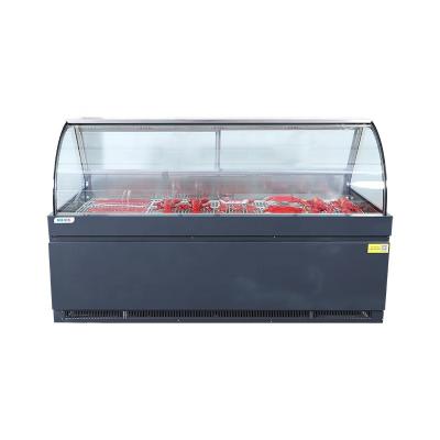 China Commercial Display Refrigerator Showcase with Freezer for Meat Sale for sale